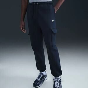 Nike Pants Men 2XL Navy Blue Club Fleece Cargo Cuffed Jogger Sweat FN3805 451